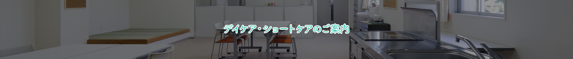 デイケア・ショートケアのご案内